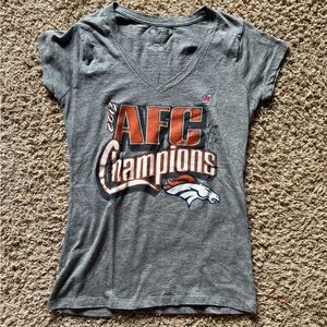 NFL Women's Gray Team Apparel Denver Broncos Top